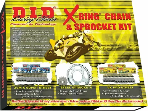 DID VX Pro-Street X-Ring 530 Chain/Sprocket Kit (16/43) 2002-14 Honda VFR800FI