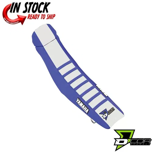 D'COR Seat Cover Blue/White/Blue Yamaha YZ250F 2019-22 YZ450F 2018-22