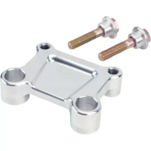 LA Choppers Raw Aluminum Ultra T-Bar Handlebar Batwing Adapter Harley Touring