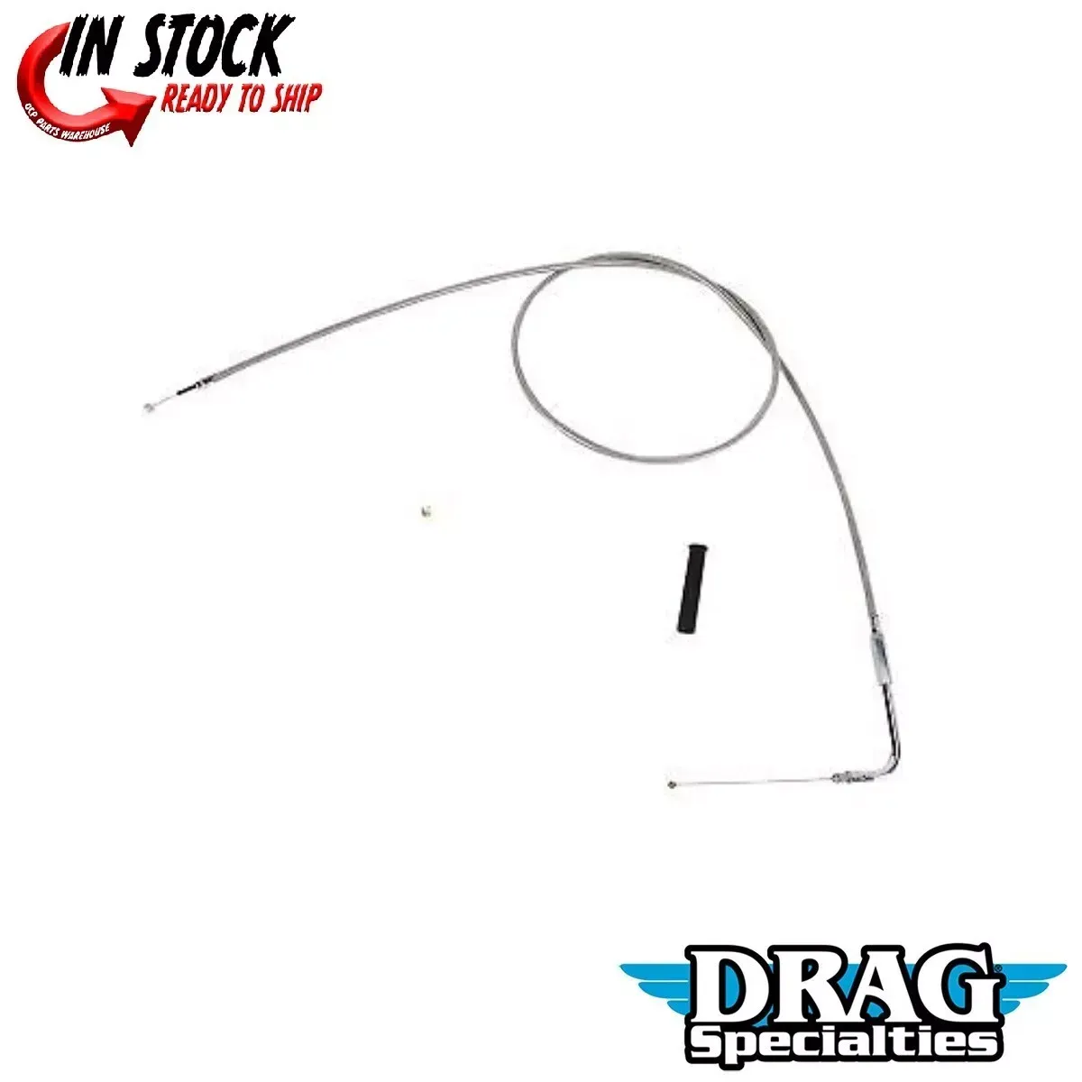 Drag Specialties 0650-1075 52" Braided Stainless Steel Throttle Cable