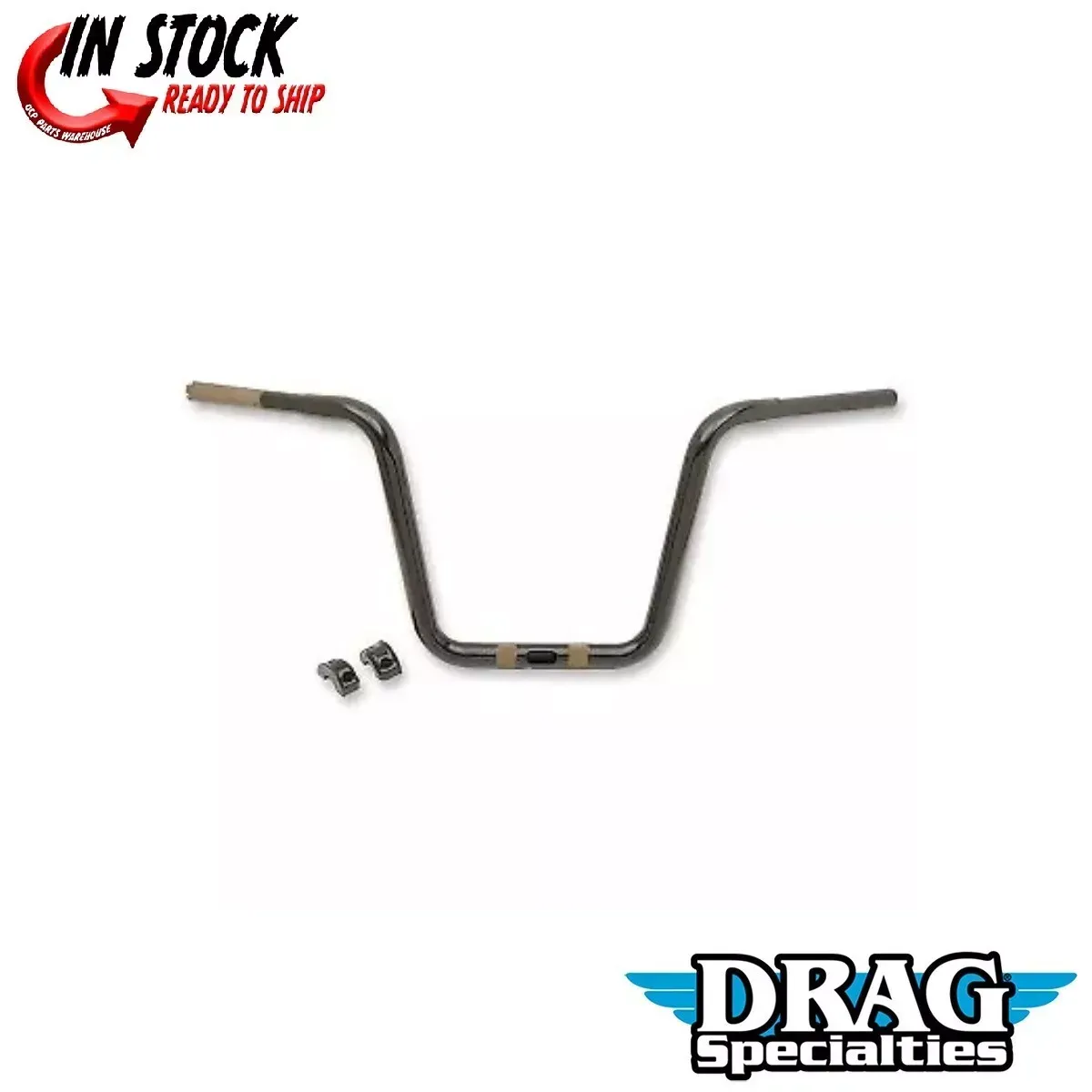 Drag Specialties Black 1-1/4" 12" Ape Hanger Handlebars for Road Glide 15-20