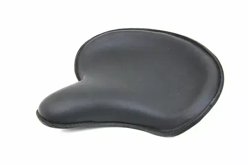 Black Leather Thin Style Solo Seat for Harley Davidson by V-Twin
