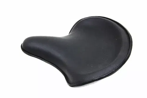 Black Leather Thin Style Solo Seat for Harley Davidson by V-Twin