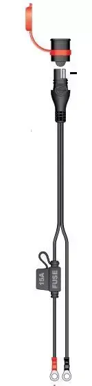 Tecmate Waterproof Battery Lead O11 20in. L - 5/16in/M8 - 16AWG/1.31mm2