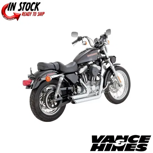 Vance & Hines Chrome Shortshots Staggered Exhaust for 1999-2003 Harley Sportster