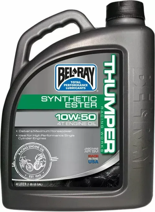 Bel-Ray Thumper Racing Works Synthetic Ester 4T Motor Oil | 10W-50 | 4 Liter