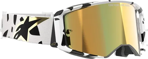 ALPINESTARS GOGGLES Supertech Goggle - Corp - White - ABS Fits Vision - Gold