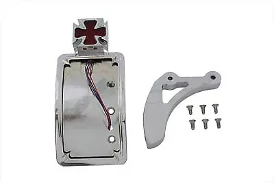 Chrome Curved Maltese Style Tail Lamp Kit for Harley Davidson by V-Twin