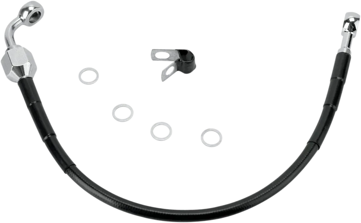 DRAG SPECIALTIES Brake Line - Rear - Black 640111-BLK