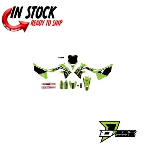 D'COR VISUALS COMPLETE MONSTER ENERGY GRAPHICS KIT KAWASAKI 2021-2024 KX250
