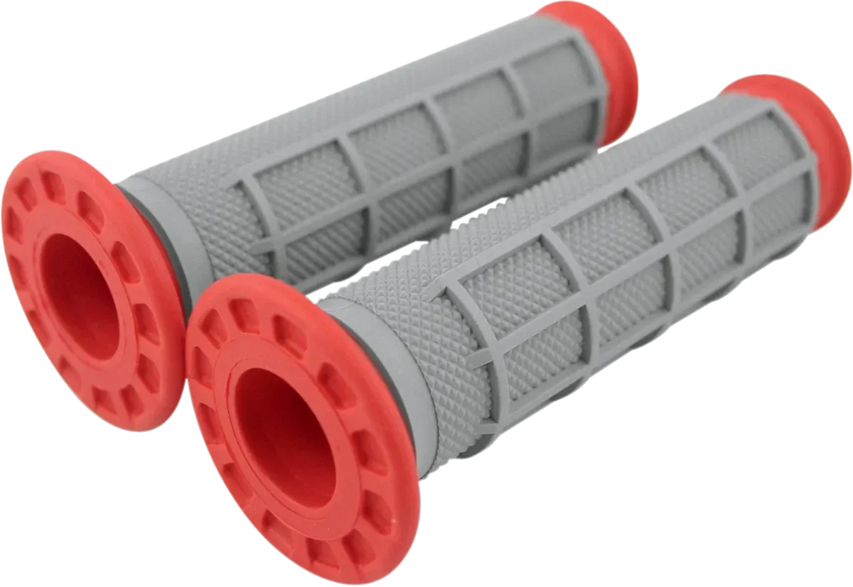 RENTHAL Grips - Dual Compound - Half Waffle - ATV - Red G169