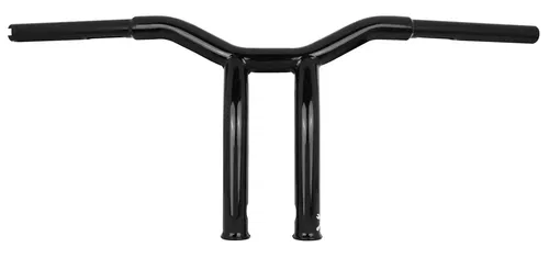 Burly Brand Gloss Black Dominator Bars Raked 10 Rise Internal Wiring Harley Fit