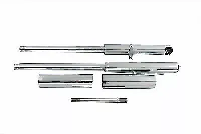 V-Twin Billet Mega Fork Leg Set Chrome 24-9019