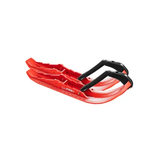 C&A PRO TMX 6-3/4" SNOWMOBILE TECHNICAL RED MOUNTAIN SKIS W/ BLACK LOOPS