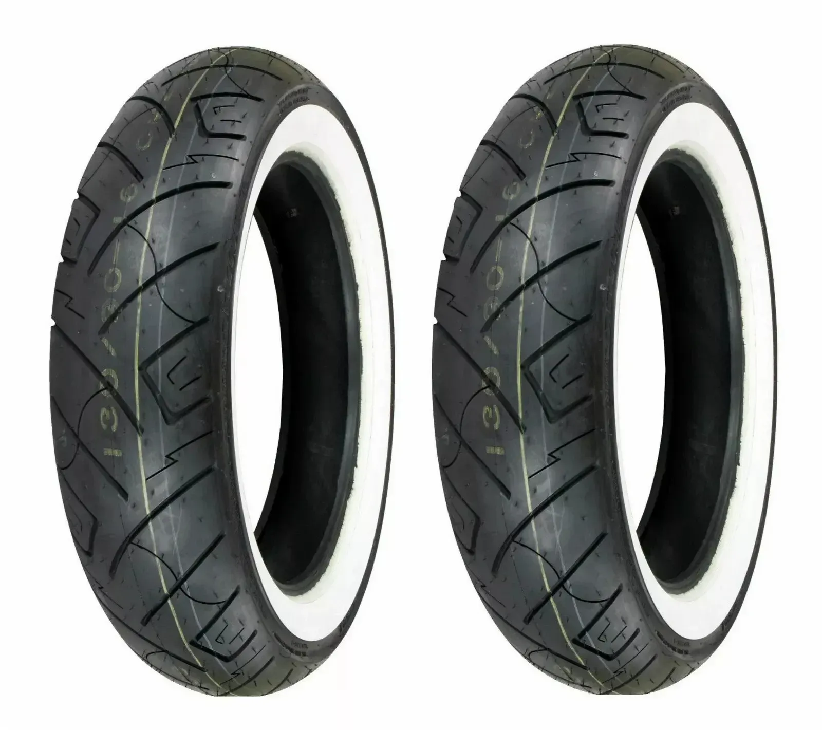 Shinko 130/90-16 & 170/70-16 777 White Wall Tires Kawasaki VN1600/VN1700 Vulcans