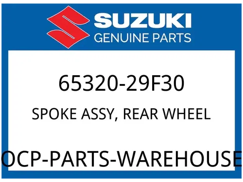 Suzuki OEM Part 65320-29F30 SPOKE SET REAR WHEEL