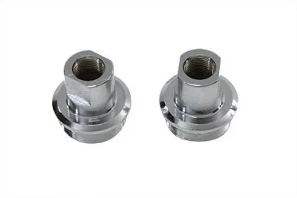 Chrome Inner Fork Tube Plug Set fits Harley Davidson V-Twin 24-0144