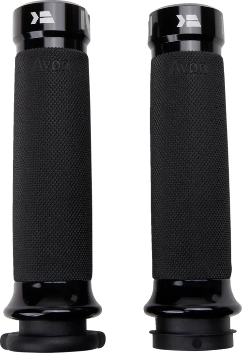 KHROME WERKS Klassic Grips - Fits Custom Contour - TBW - Black 500180