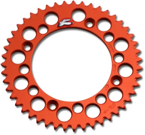 RENTHAL Rear Sprocket - Aluminum - 47 Tooth - Orange - Fits Gas