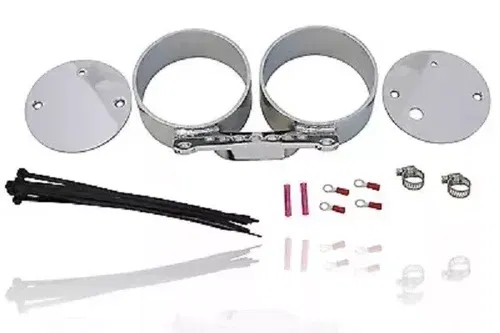 Dual Gauge Mount Bracket Chrome fits Harley Davidson 39-0213