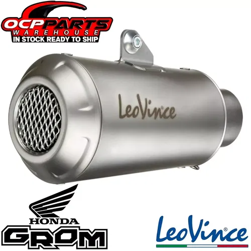 NEW LEOVINCE LV-10 STAINLESS STEEL EXHAUST SYSTEM 2022 - 2023 HONDA GROM MSX125