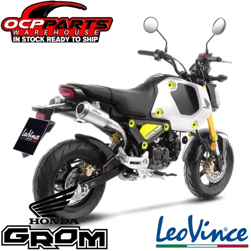 NEW LEOVINCE LV-10 STAINLESS STEEL EXHAUST SYSTEM 2022 - 2023 HONDA GROM MSX125