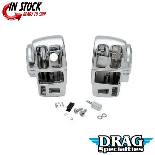 Drag Specialties Chrome Switch Housing for 96-07 w/ Radio & Cruise 0616-0143