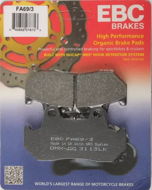 EBC Organic  Brake Pads FA69/3