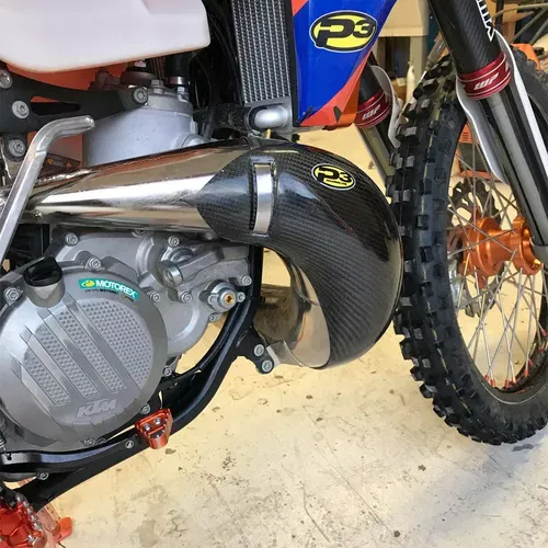 P3 Carbon Fiber PC Platinum Pipe Guard For KTM 250 300 2017-2018 101066-PC