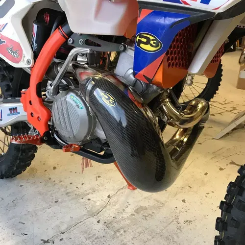 P3 Carbon Fiber PC Platinum Pipe Guard For KTM 250 300 2017-2018 101066-PC