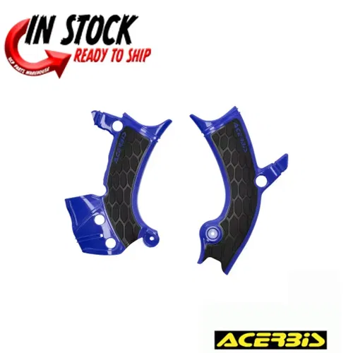 ACERBIS X-GRIP FRAME GUARDS BLUE/BLK  YAMAHA 2024-2025 YZ250F / 23-24 YZ450F