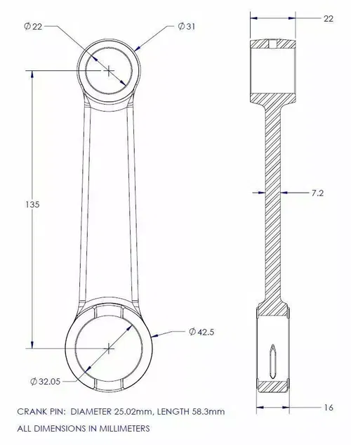 Husqvarna CR430 1981-83 1986 WR430 1981-86 XC430 1981-83  Connecting Con Rod Kit