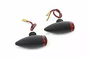 Mini LED Bullet Red Lens Marker Lamp Set for Harley Davidson by V-Twin