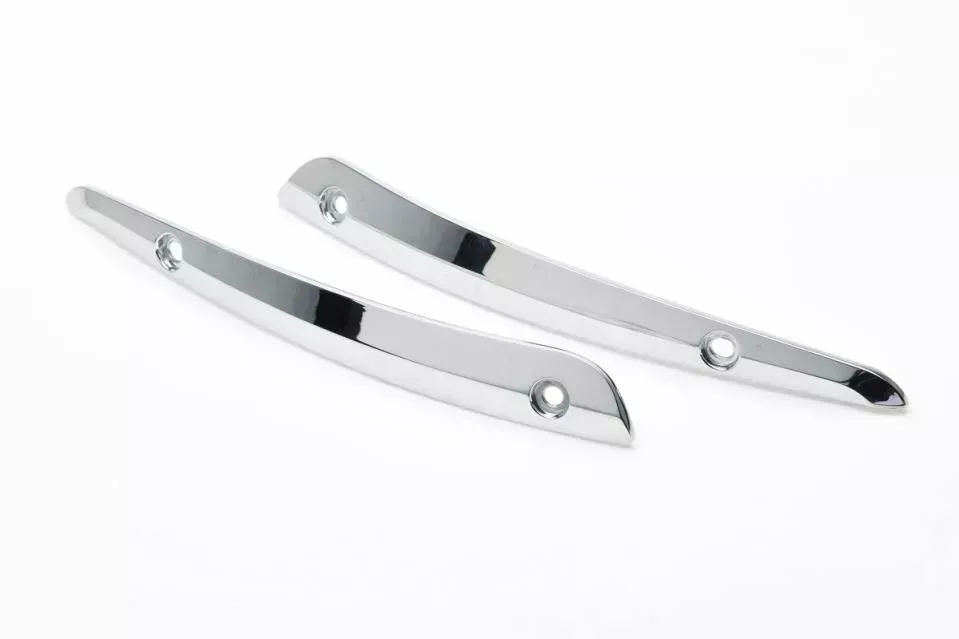 Chrome Split Windshield Trim Set for Harley Davidson by V-Twin