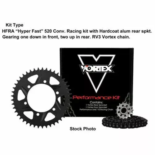 Vortex Kawasaki Ninja 300 2014-2017 V3 2.0 Gold Chain Sprocket Kit 14-45 G520SX3