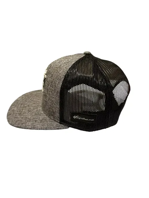 SUZUKI MESH HAT CAP HAYABUSA KANJI LOGO BLACK HEATHER GREY GENUINE OEM NEW