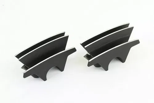 M8 Finned Spark Plug Cover Set for Harley Davidson motorcycles by V-Twin Black