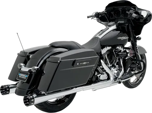 BASSANI XHAUST Megaphone Mufflers - Chr/Pol - Tapered - Performance Baffle Fits