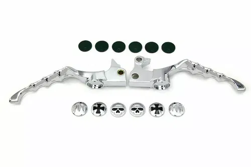 Chrome Skeleton Hand Lever Set for Harley Davidson by V-Twin