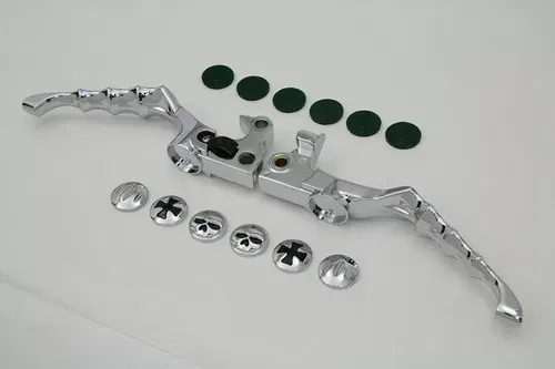 Chrome Skeleton Hand Lever Set for Harley Davidson by V-Twin