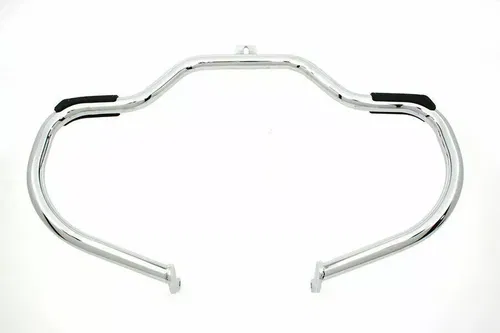 Chrome Front Engine Bar with Footpeg Pads for Harley Davidson by V-Twin