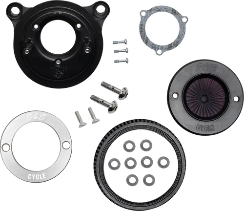 S&amp;S CYCLE Fits Air Stinger Stealth Air Cleaner Kit - Black Chrome Ring