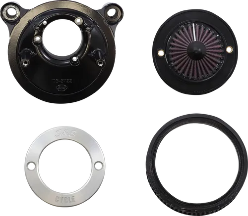 S&amp;S CYCLE Fits Air Stinger Stealth Air Cleaner Kit - Black Chrome Ring