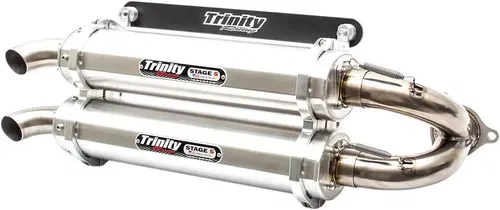 Trinity Racing STAGE 5 Dual Slip-On Exhaust ALUM RZR XP Turbo EPS 2016 TR-4152S