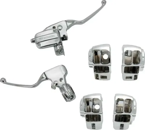 HARDDRIVE '08-16 Handlebar Cable Clutch Style  Controls Chrome  820-55015