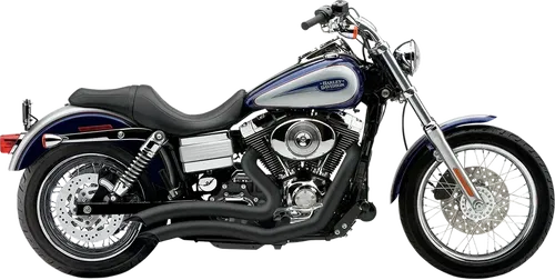 COBRA Fits Speedster Swept Short Exhaust - Black - '12-'17 Dyna 6229B