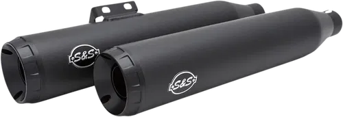S&amp;S CYCLE Grand Fits National Slip-On Mufflers - Black 550-0754B
