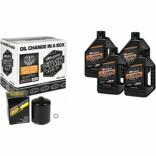 Maxima Racing Oil Evo/XL Quick Oil Change Kit Black Filter  3601-0726