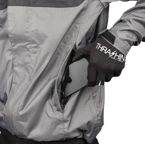 THRASHIN SUPPLY CO. Mission WP Rain Jacket - Black/Gray - Fits 3XL TMJ-11-13