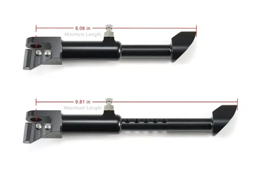 BROCKS BILLET ADJUSTABLE KICKSTAND BLACK ROAD STYLE 1999-2025 HAYABUSA SUZUKI